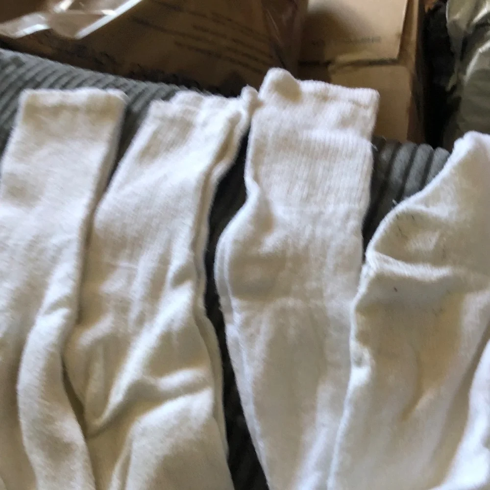 White Athletic Crew Socks - Set of 4